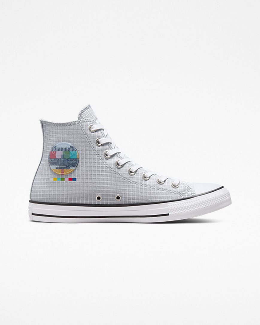 Tenisi Inalti Barbati Converse Chuck Taylor All Star Color Grid Gri Colorati | RO JAR13U106